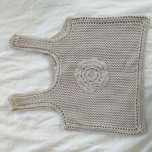 Beige crochet top